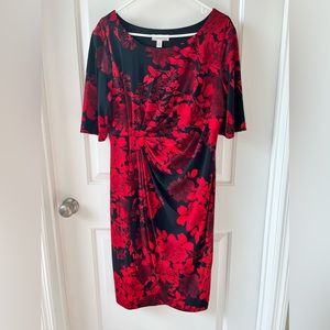 Dress barn red and black dress